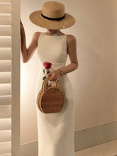 Bxoxo Women's Spaghetti Strap Sleeveless Solid Sexy Dresses Summer New Fashion Office Lady Female Elegant Evening Party Midi Dress